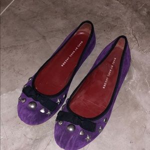 Marc by Marc Jacobs purple loafers with  grommets